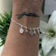 Pulseira Cartier Com Pingentes Religiosos em Prata 925